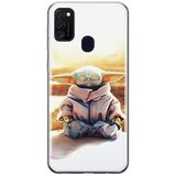 ERT GROUP mobiel telefoonhoesje voor Samsung M21 origineel en officieel erkend Star Wars patroon Baby Yoda 015 optimaal aangepast aan de vorm van de mobiele telefoon, hoesje is gemaakt van TPU