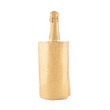 (6 Icecat (6 stuks) wijnkoeler, champagne, champagne, cava, Kerstmis, pailletten, goud, antislipband, 4 lagen anti-condensatie, gel, 12 vakken