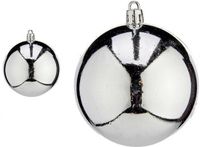 Krist+ Kerstballen Ø 8 cm 16 Stuks Zilverkleurig Plastic