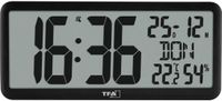 TFA Dostmann 60.4525.01 Wandklok Zendergestuurd 356 mm x 161 mm x 27 mm Zwart Groot display