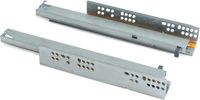 Emuca Jeu de glissières de tiroir cachées, à roulement à billes, 300 mm, extension complète, fermeture douce, zingué