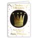 Afie 69-7026 geboortekaart meisjes kleine prinses vogel met verguld, formaat 12 x 17,5 cm, envelop wit