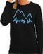 Bellatio Decorations Apres ski sweater dames - Apres ski - bergen - zwart - glitter blauw - wintersport M