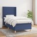 Maison Exclusive - Sommier à lattes de lit avec matelas bleu 90x200 cm tissu