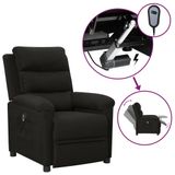 VidaXL Fauteuil verstelbaar elektrisch stof zwart