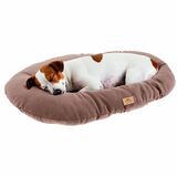 Ferplast Hondenmand RELAX MICROFLEECE, Middelgroot Hondenbed honden en katten, Warm en Zacht Microfleece Kussen, Machine wasbaar, 65 x 42 x 12 cm. Dovegrijs