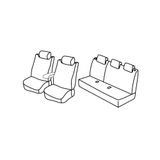 Set Superior Set stoelhoezen Superior - zwart/blauw - compatibel met Toyota Yaris 5p (10/11>08/20)