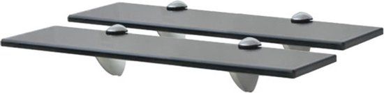 vidaXL Zwevende schappen - 2 stuks - Glas - 40x10 cm