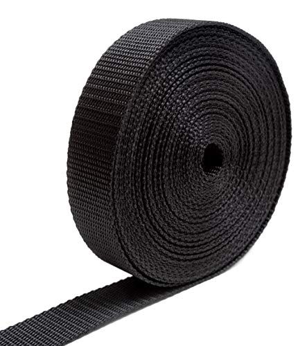 IPEA Hardshell riem van nylon - 10 meter - Zwart - 2 cm