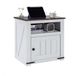 Table de chevet sans marque - Table d'appoint - Carré - Ports USB et prises - 3 couches - Avec armoire de rangement - Style campagnard - Blanc