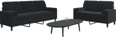 Maison Exclusive - Ensemble de canapé 2 pièces avec coussins et traversins, velours noir