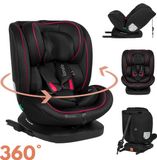 Lionelo Bastiaan i-Size Autostoeltje 4in1 - 360° Draaibaar - ISOFIX - Zwart/Rood