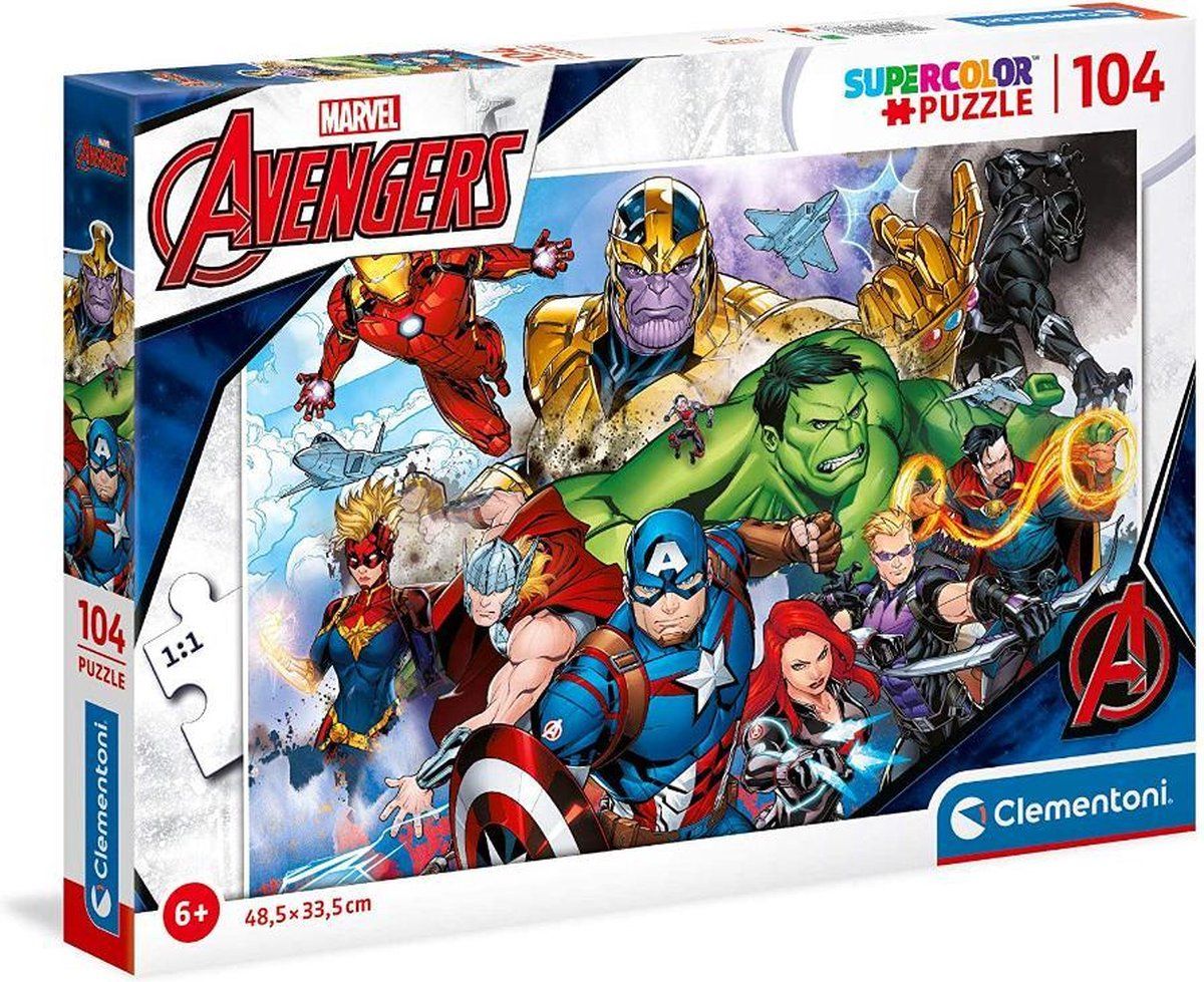Clementoni Legpuzzel Marvel Avengers 48,5 Cm Karton 104 Stukjes - Unisex