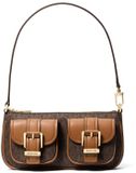 Michael Kors Small Conv Pouchette Dameshandtas Bruin Textiel