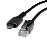 VALUE USB-C naar RJ45 LAN kabel | Slimline | USB3.0 | CAT6 | zwart | 1,5 meter