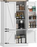 Homcom Keukenkast - MDF - 76,3 x 40 x 136 cm - Wit