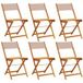 Maison Exclusive - Chaises pliantes, set de 6, tissu taupe et bois massif