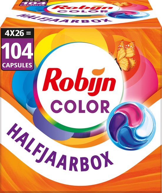 Robijn Wasmiddel - 4-in-1 Wascapsules - Color - 104 Wasbeurten