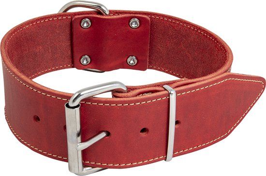 Jack And Vanilla - Vetleder Brede Halsband - Rood - 50mmx65cm