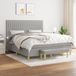 Maison Exclusive - Sommier à lattes de lit avec matelas gris clair 160x200cm tissu
