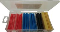 Bouwkern TQ4U Krimpkous assortiment met 60 stuks, 100 mm lengte, 4 maten, Zwart, Geel, Rood, Blauw, Vinyl