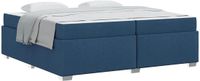 vidaXL Bedframe met matras Blauw 200 x 200 cm Stof
