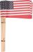 Merkloos / Sans marque Haza-Witbaard Zwaaivlaggetjes - Amerikaanse vlag - 50 stuks