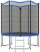 Trampoline Enfants trampoline extérieure - Trampoline extérieure avec filet de sécurité et échelle - Ø183 cm - Bleu