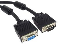 PremiumCord VGA verlengkabel 5 m, M/F, HQ (coax), SVGA Video Monitor coaxiale kabel voor Full HD 1080p, DDC2, zwart, kpvc05