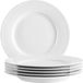 MÄSER Arlona serie, bordenset voor 6 personen, 6 dinerborden van porselein, wit