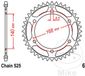 JT Sprockets JTR6.42 42T stalen achtertandwiel