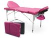QUIRUMED Opvouwbaar aluminium PRO 186 x 66 cm met rugleuning roze
