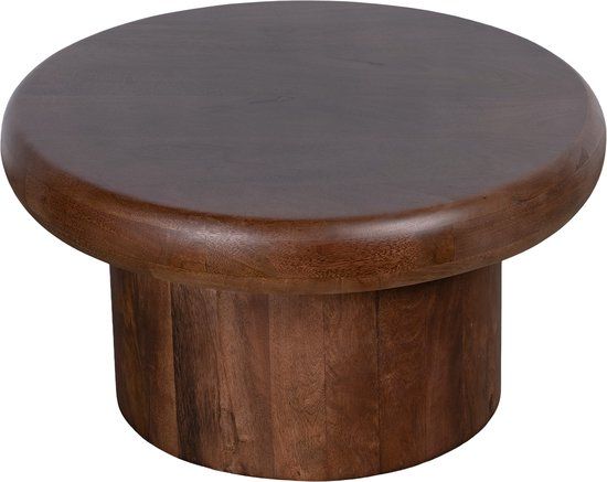 Lewis & Loft Salontafel Leke - FSC® Mangohout - Rond ⌀60 cm - Bruin