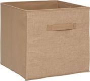 5Five Opbergmand/kastmand - 29 liter - bruin/naturel jute - 31 x 31 x 31 cm