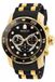 Invicta Pro Diver 6981 Herenhorloge - 48mm - Zwart/Goudkleurig - Saffierglas - Siliconen Band
