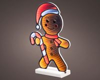 Lumineo Infinity Light - Bonhomme en pain d'épices 38cm, Rouge