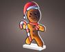 Lumineo Infinity Light - Bonhomme en pain d'épices 38cm, Rouge