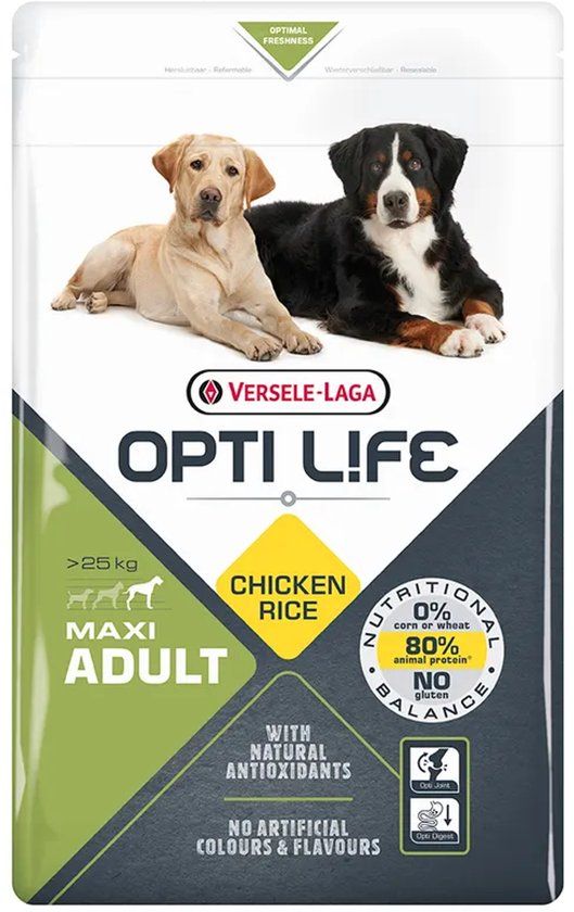 Opti life Versele Laga Opti Life Adult Maxi - Hondenvoer - 12,5 kg