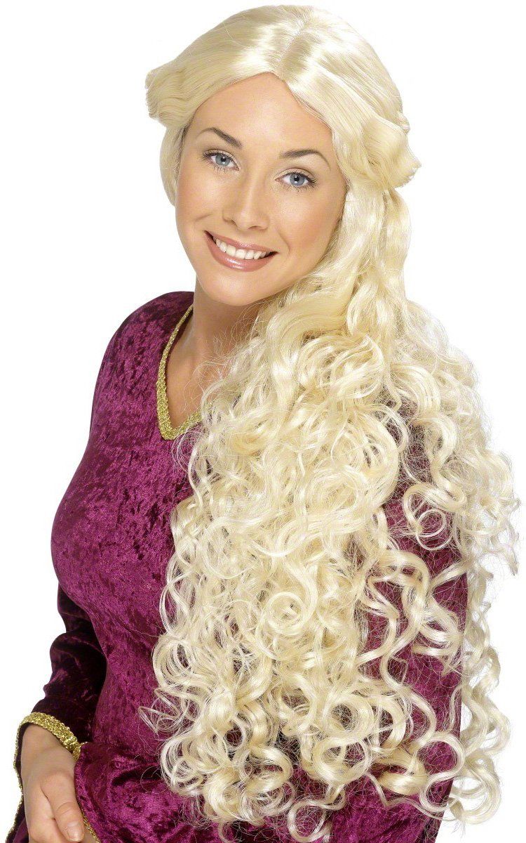 Vegaoo Renaissance Huid Afscheid Pruik - Blond, Lang