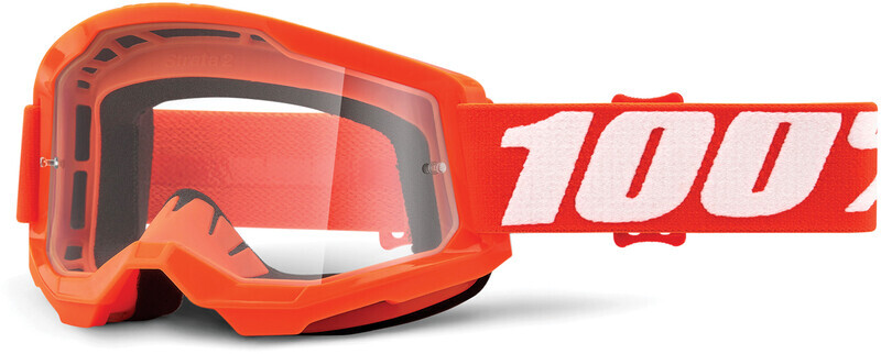 100% Strata Anti-Fog Goggles Gen2, orange/clear