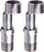 Merkloos 2 Pcs Shower Faucet Adapters, Adjustable, Length 40-55mm, 360 Degree Adjustable Angled Curved Base, S Connector Stainless Steel for Kitchen and Bathroom