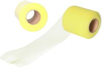 Funny Fashion Tule stof op rol - Geel - 7.5cm x 20meter