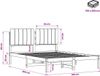 vidaXL Bedframe met gestoffeerd hoofdbord Naturel en lichtgrijs