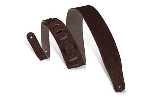 Levys Leathers Levy's gitaarband (suède, ca. 6,4 cm breed) bruin