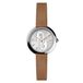 Furla Cosy Polshorloge Vrouwen Leer Bruin Zilverkleurig Analoog Quartz