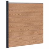 vidaXL Hekset 175 x 186 cm WPC en Aluminium Bruin