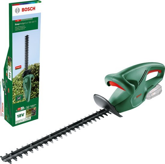 Bosch Bosch EasyHedgeCut 18V-44-11 Accu-heggenschaar (zonder accu; 18 volt-systeem; 44 cm meslengte; voor het trimmen van kleine heggen; in doos)