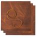 Plaques en cuir, set de 3, 30x30 cm + ruban de 90 cm – Cuir pleine fleur véritable
