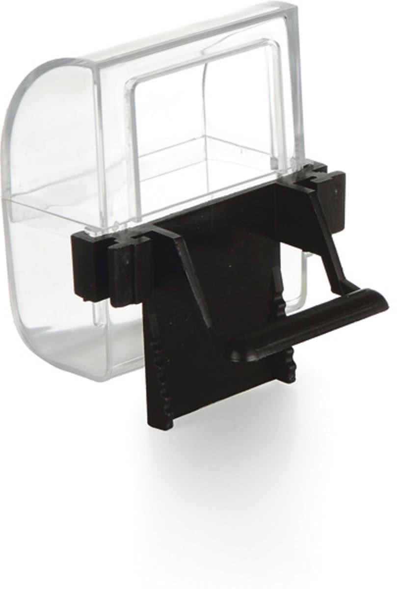 Beeztees Voer- en Drinkbak - Vogel - Transparant Zwart - 2ST