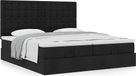 Maison Exclusive - Cadre de lit ottoman avec matelas, noir, 160x200 cm, textile